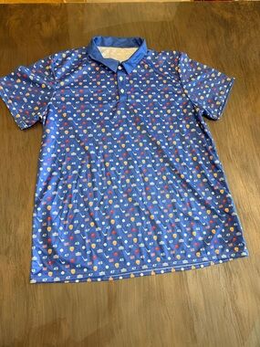 Trump 45 47 Golf Polo Shirt - Patriotic MAGA Novelty Polo - Size 2XL. Brand new